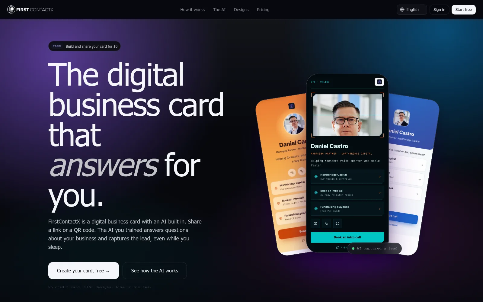 FirstContactX — landing